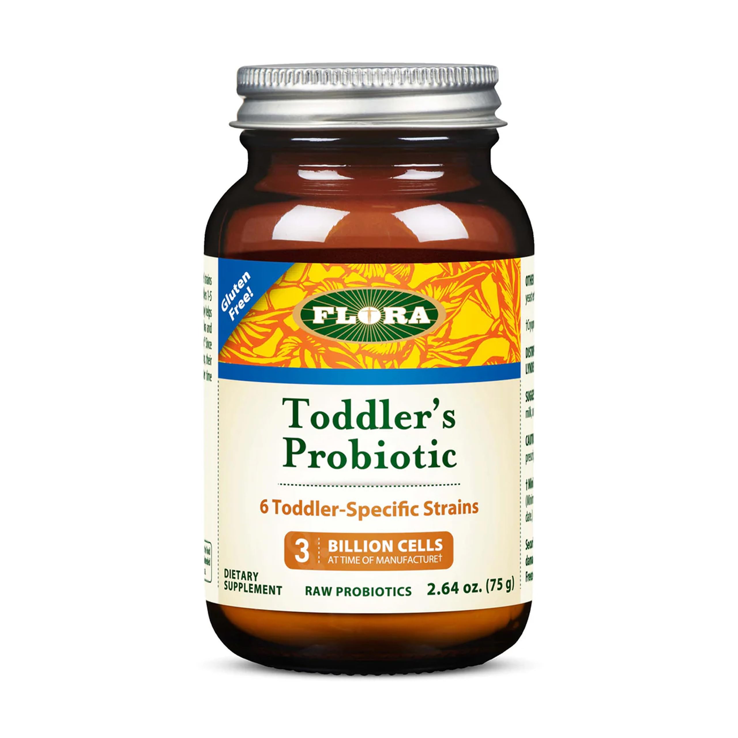 Flora - Toddler's Probiotic - Supports Digestive Health - Daily Probiotic Powder for Children Ages 1–3 - Includes Bifidobacterium Infantis - Vegetarian & Gluten-Free - Keep Chilled - 2.64 oz.