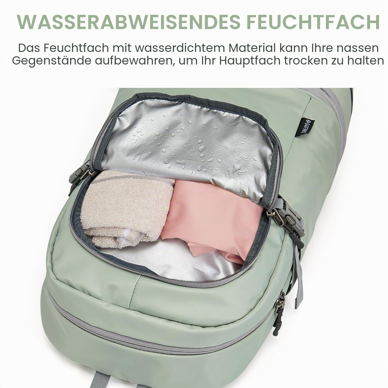 G4Free 35L Sportrucksack&Großer Reiserucksack mit Schuhfach und Nasstasche