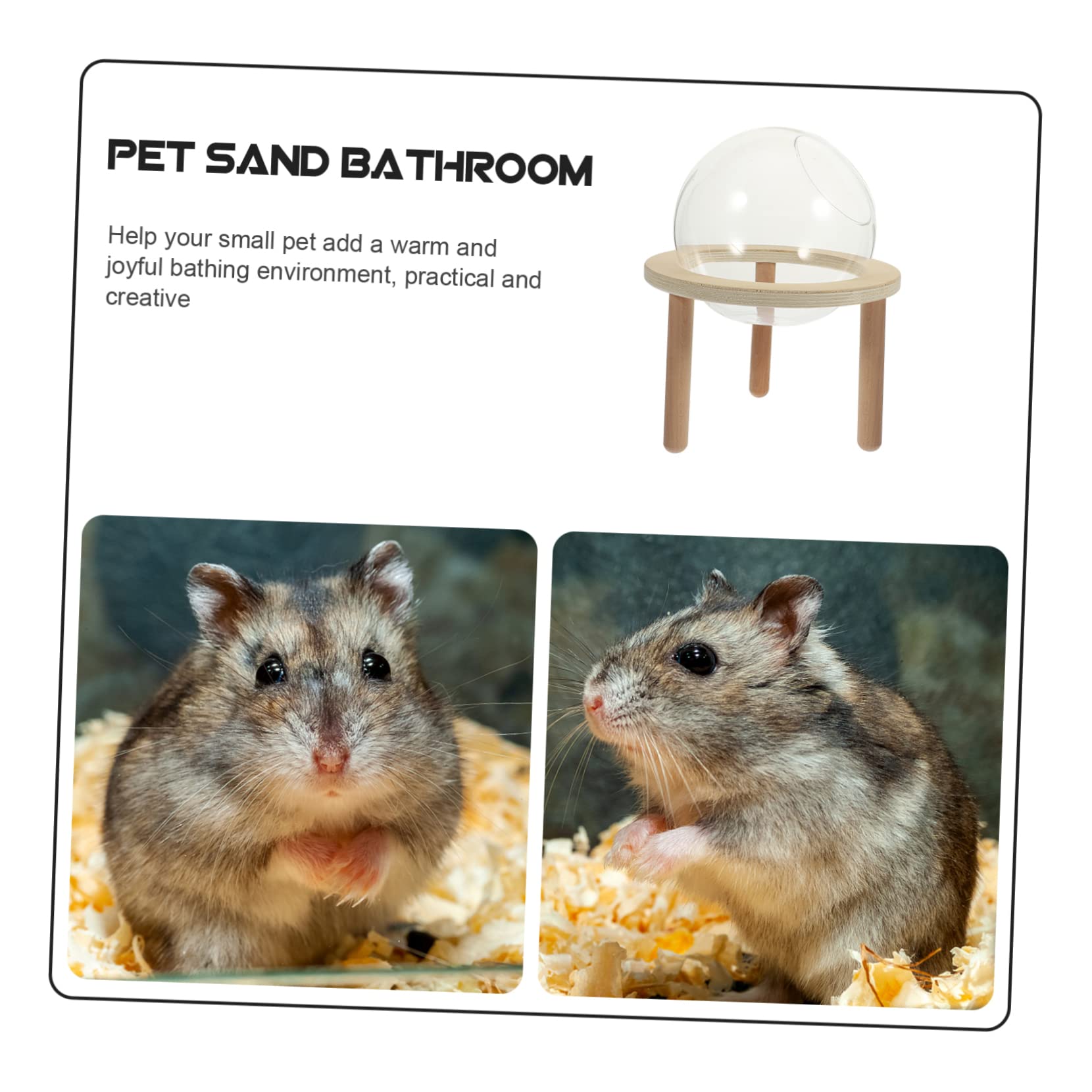 Transparentes Hamster Badezimmer aus Glas mit Verschleißfestem Sandbad für Kleines Haustier zur Nutzung im Haushalt und Baden