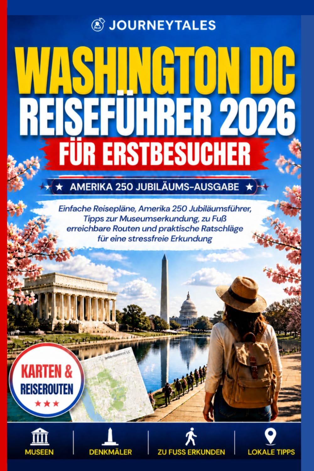 Washington Dc Reiseführer 2026 Für Erstbesucher: Einfache Reisepläne, Amerika 250 Jubiläumsführer, Tipps zur Museumserkundung, zu Fuß erreichbare Routen und praktische Ratschläge für eine stressfreie