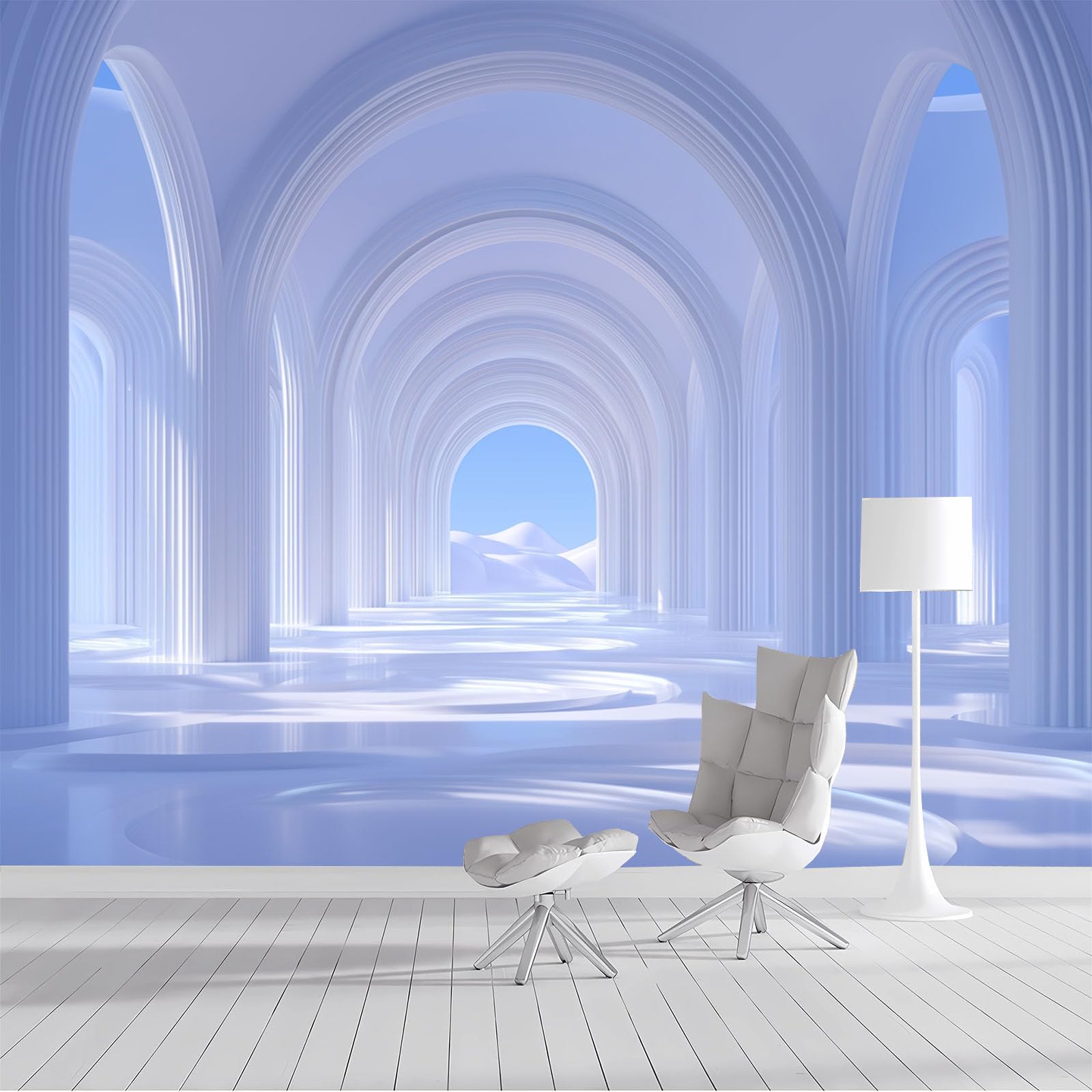 Papier Peint 3D Panoramique Futurisme Grand Format Chambre et Couloir