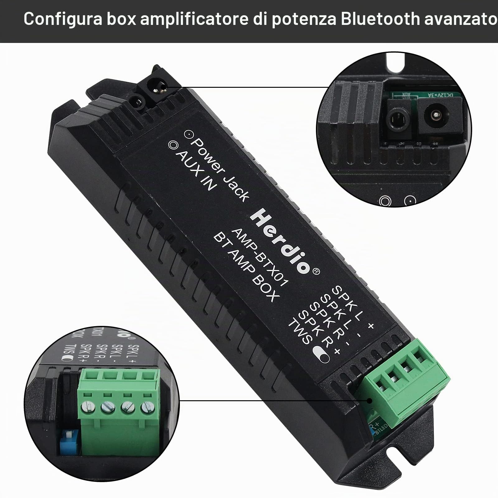 Herdio 6.5 pollici HCS-818BT Altoparlanti da soffitto Bluetooth 320W a 2 vie con montaggio a incasso in altoparlanti a parete per la casa Bagno Cucina Ufficio con audio a gamma completa