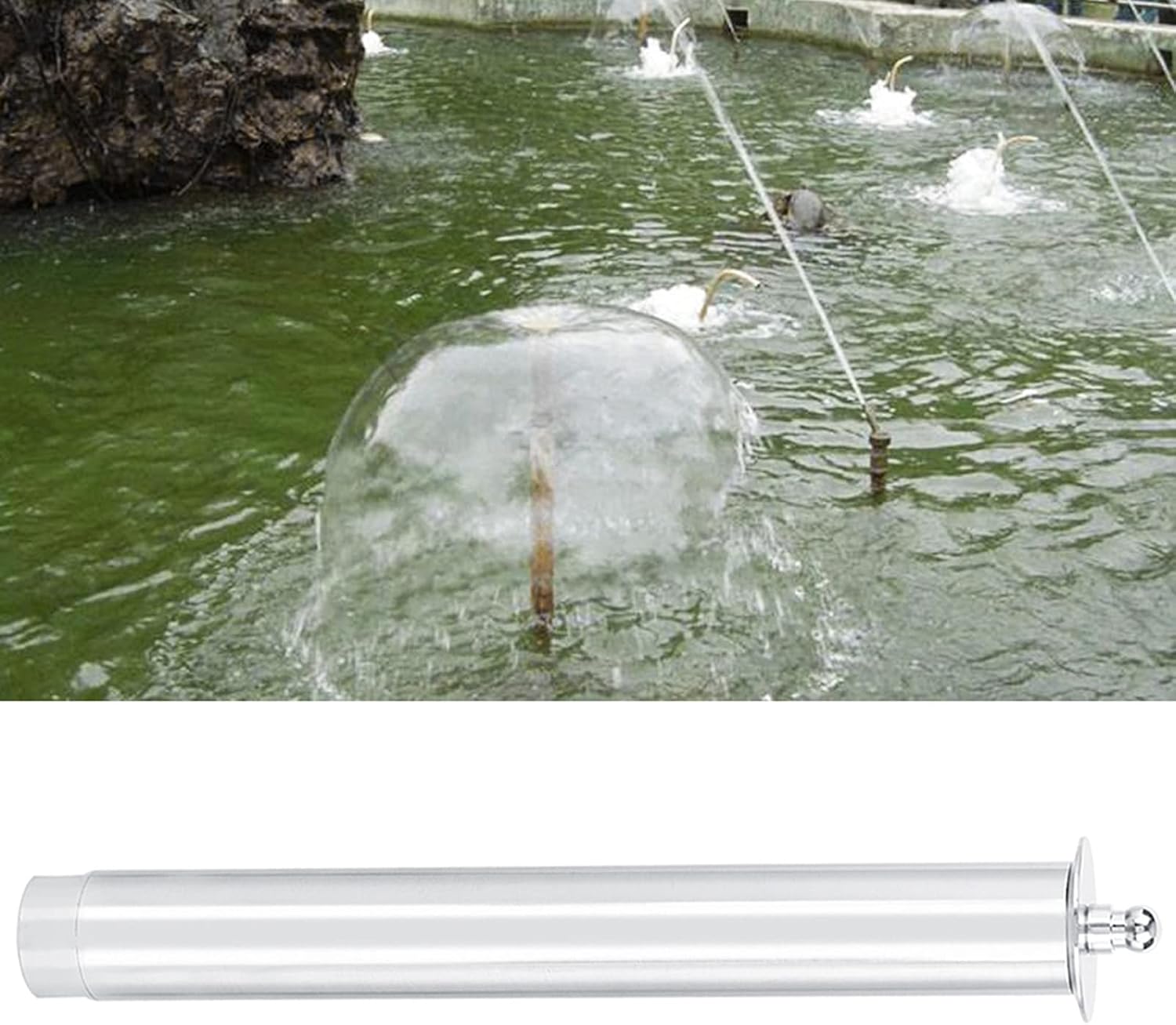 Valentine's Day Carnival Fountain Nozzle, Stainless Steel Mushroom Type Landscaping Spray Head Female Thread - for Garden Pond, Amusement Park, Museum, Library Nozzle