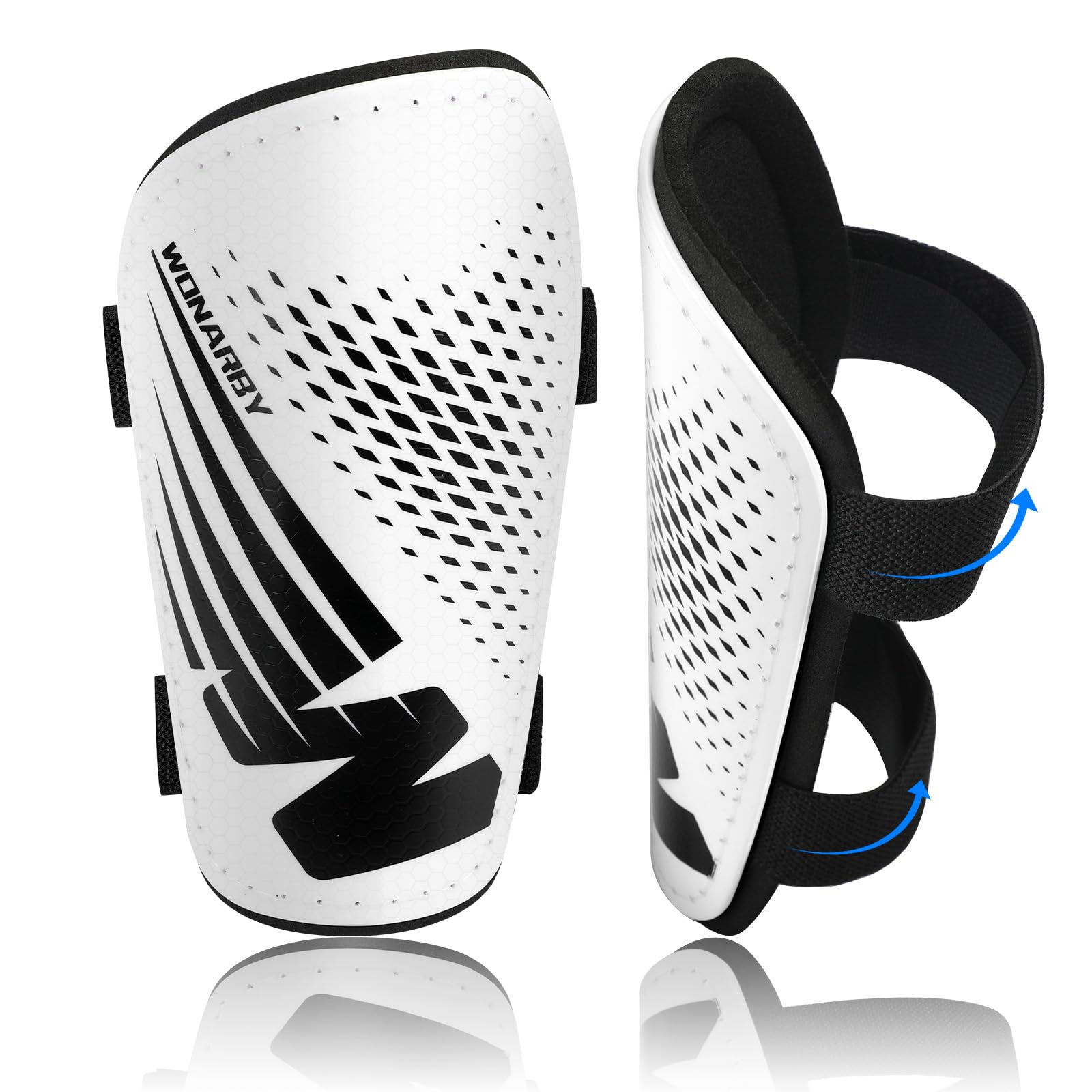 Shin Guards Soccer Youth Kids - Shin Guard for Boys Girls Teenagers Toddler 2-18 Years Old - Football Shin Pads Protection Equipment with Adjustable