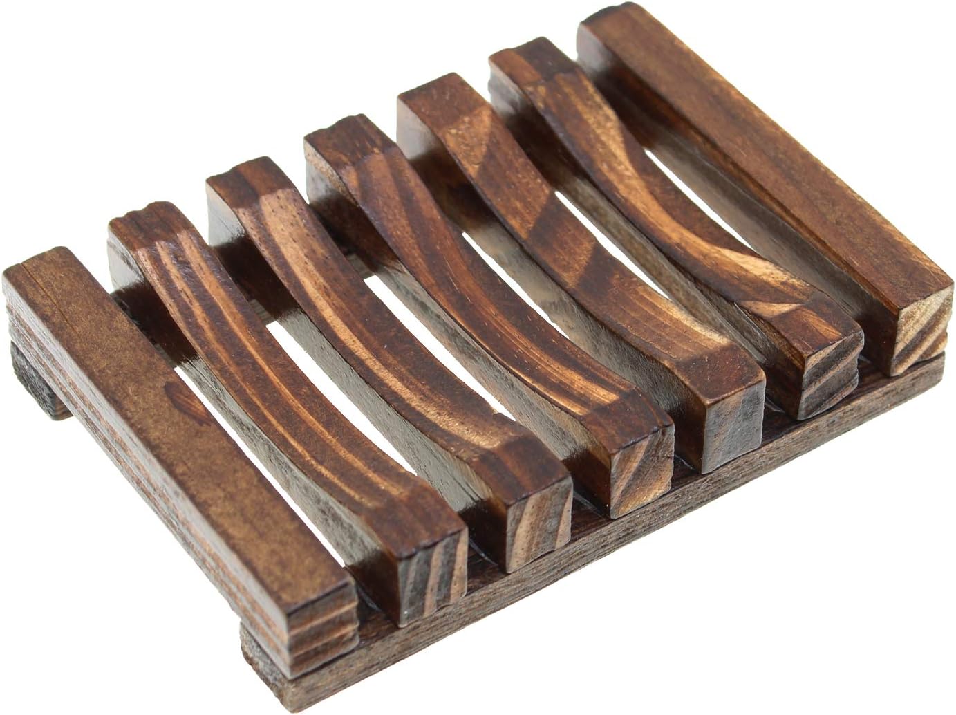 KUFUNG Soap Tray, Wooden Soap Dish, Soap Case Holder for Bathroom Shower Waterfall Drainer Kitchen, Keep Soap Dry & Easy to Clean (Brown, Wood) : Home & Kitchen