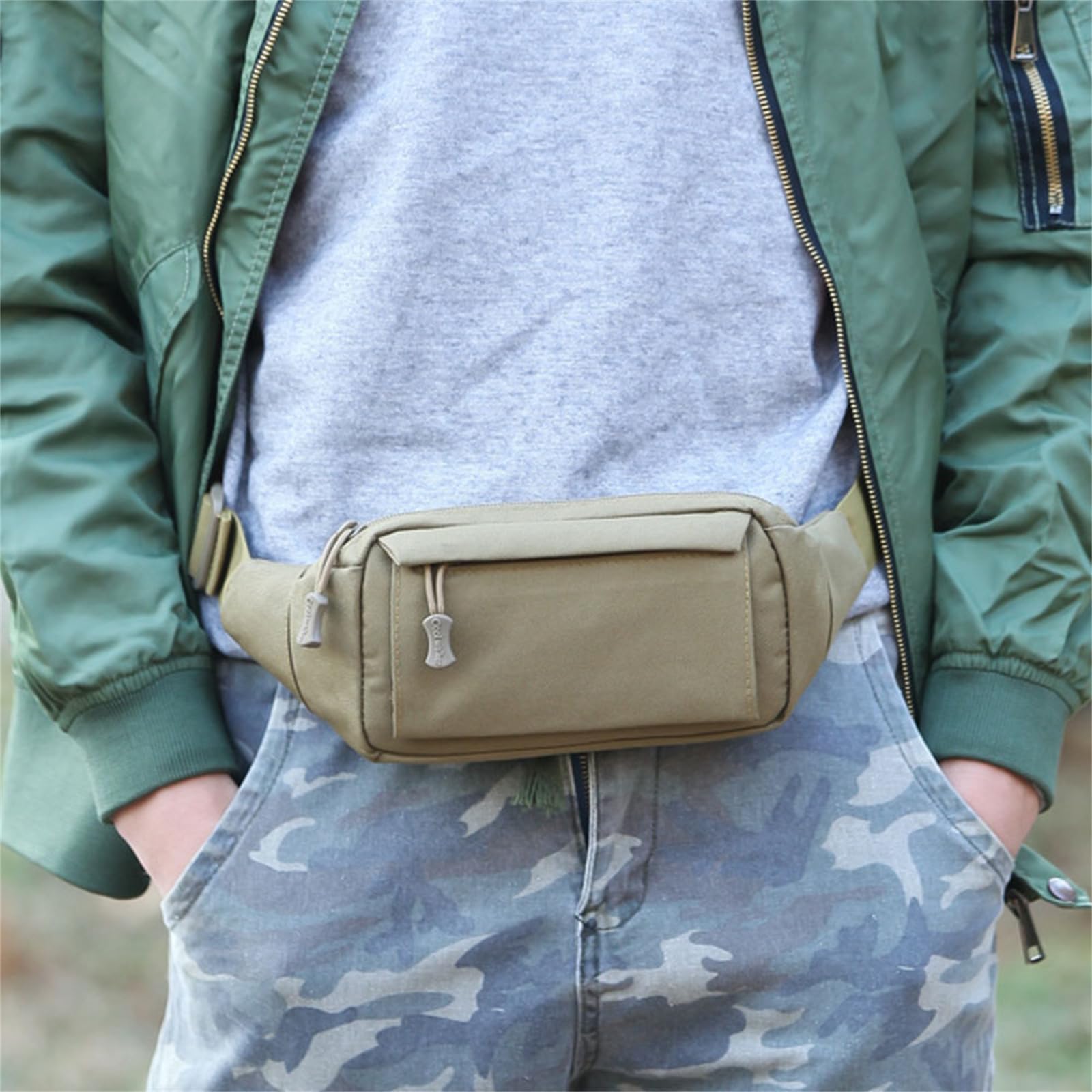 Marsupio Sportivo Sarsumir Con 6 Tasche - Regolabile Per Corsa, Trekking E Ciclismo - Foto 3