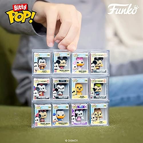 Vista 15 de Funko Bitty POP! Disney - Mickey, paquete de 4 - Mickey Mouse, Minnie Mouse (vestido rosa), Pluto y una mini figura sorpresa misteriosa - 0.9