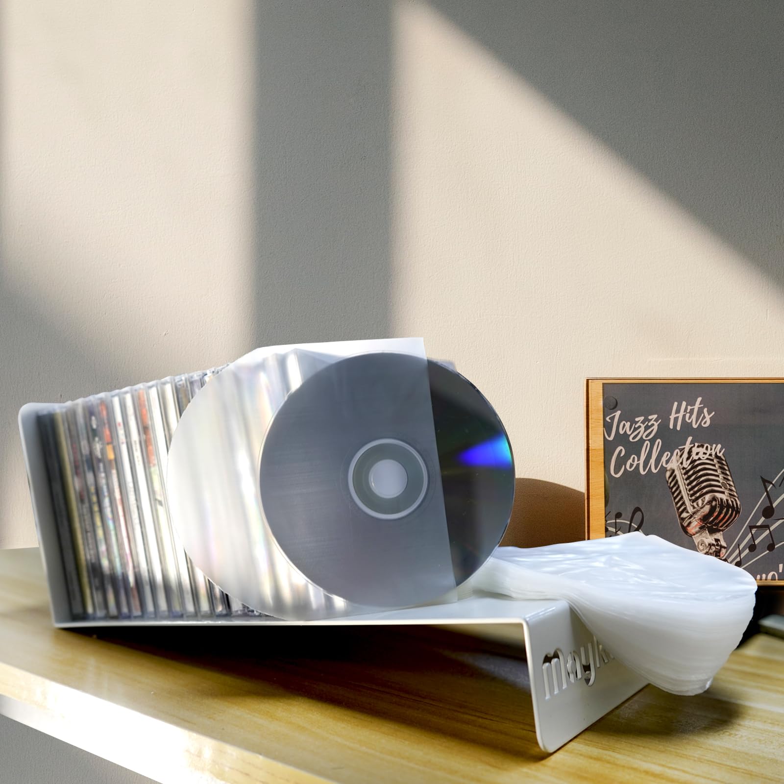 Amazon | MayRecords 100枚セット CD/DVD 紙ジャケット用 収納袋ケース 