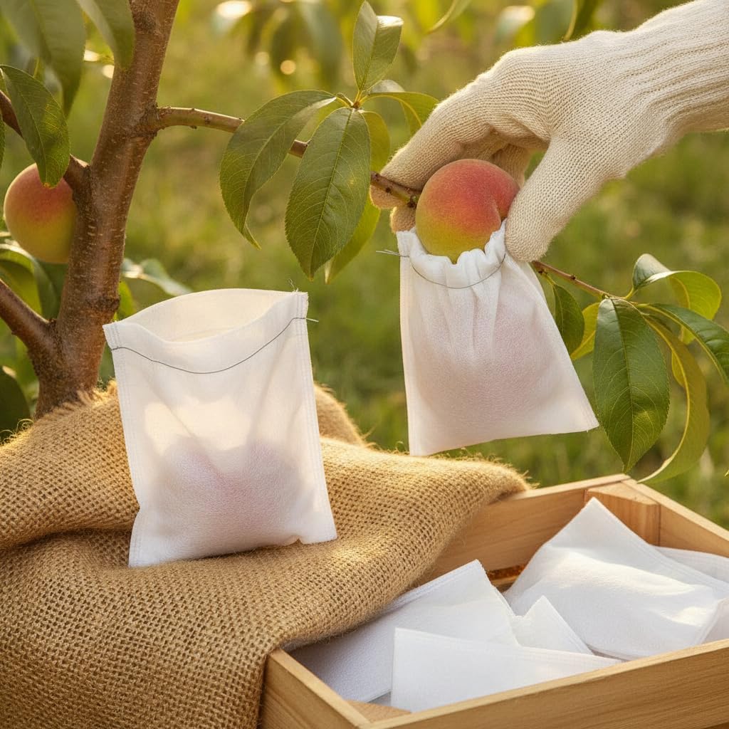 Bolsas Protectoras para Fundas Antipájaros para Frutas y - para Exteriores, Blanco, 16 * 19 (200 Unidades)