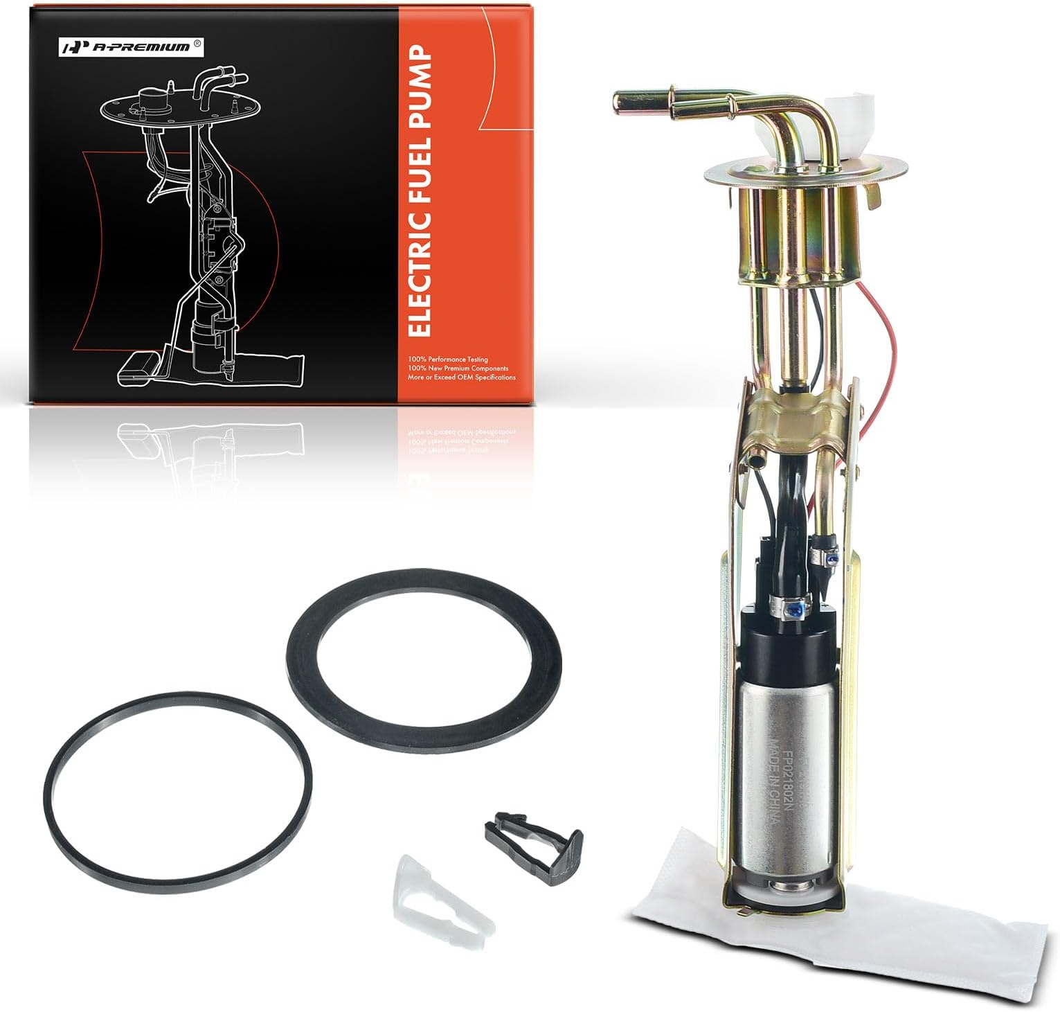 A-Premium Electric Fuel Pump Assembly Compatible with Ford Mustang, 1994 1995 1996 1997, 3.8L 4.6L 5.0L 5.8L, Replace# F4ZZ9A407B, F8PZ9A407GB