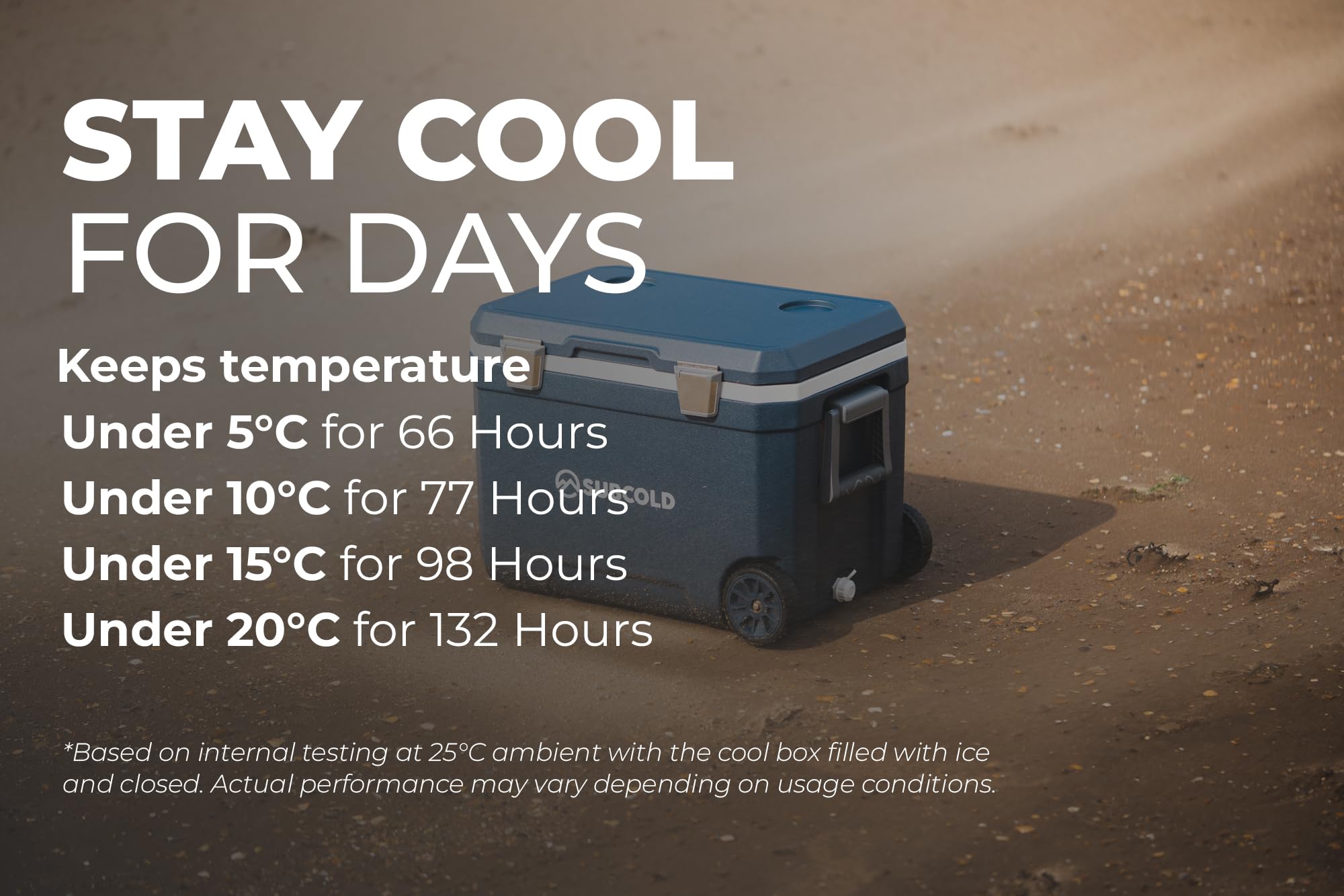 Subcold MOBI45 - Borsa frigo con ruote, grande, isolata, 45 l, con manici e scarico, refrigeratore per viaggi, auto, campeggio e attività all'aperto, rimane fresco per 3 giorni, isolamento in schiuma