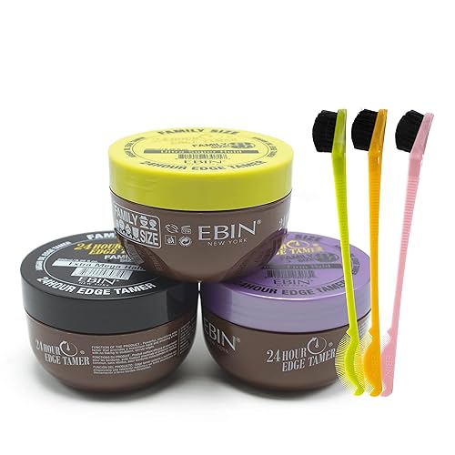 EBIN NEW YORK Kit de domador de bordes las 24 horas (24.75 onzas25.4 fl oz, todo) sin descamación, sin residuos blancos, textura brillante y suave