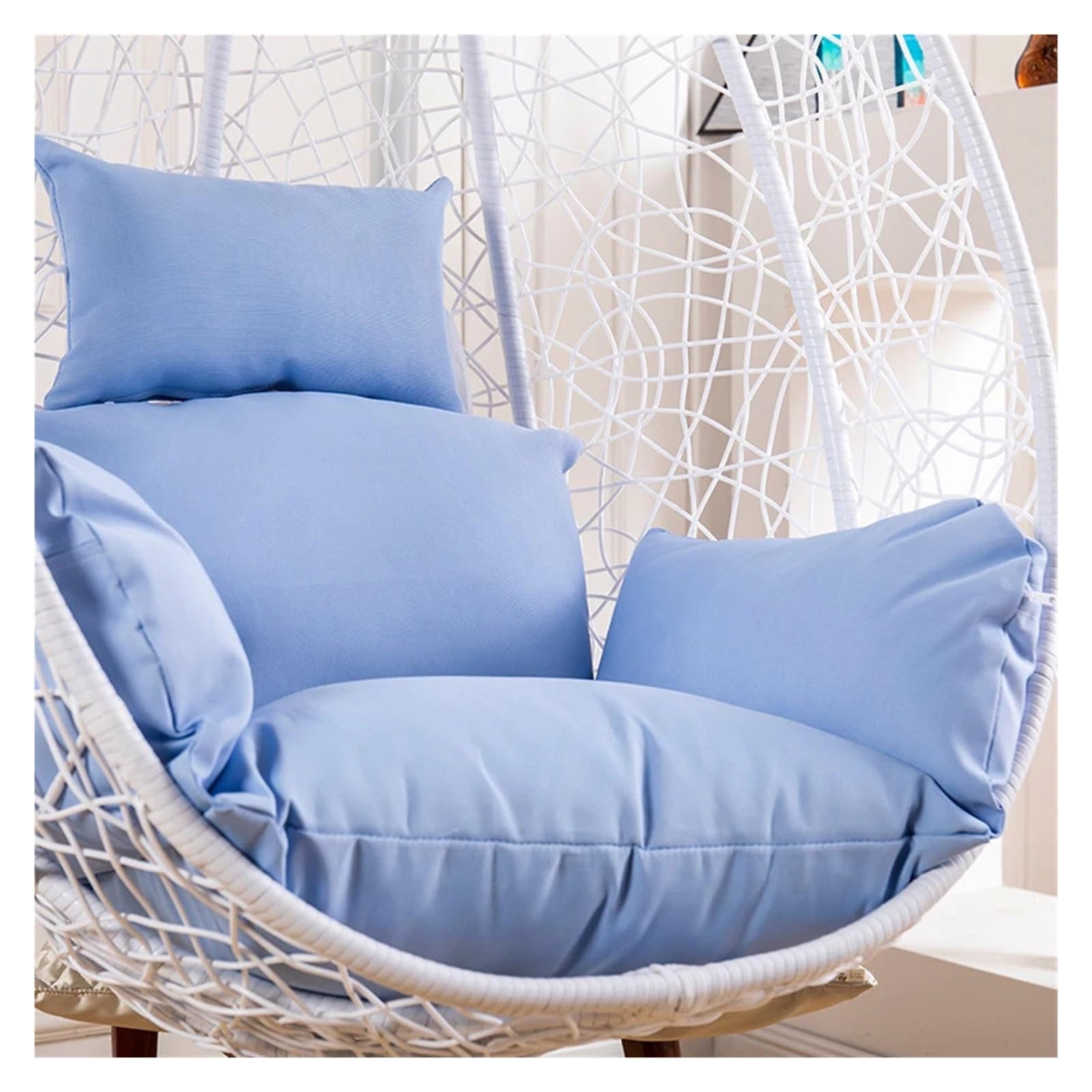 RRYPBOVG Hanging Chair Cushion Hanging Basket Cushion Seat Cover Swing Cushion Cover Hanging Chair Cradle Waterproof Chair Cushion Cover(Color 1)