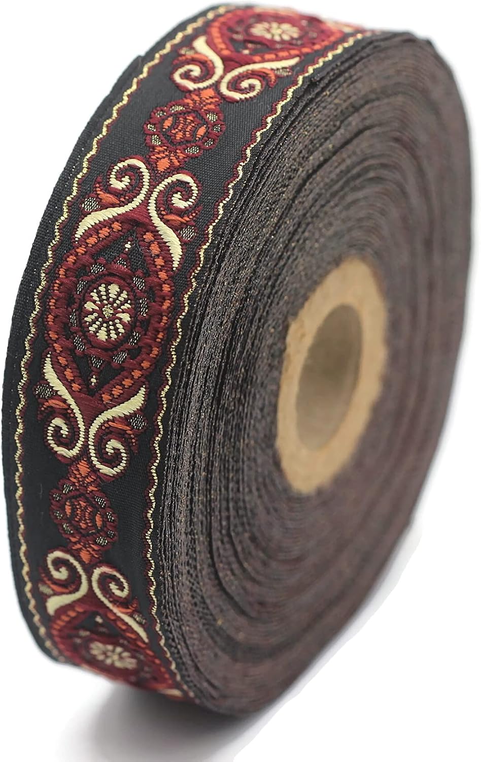 11 Yard Spool 0.98 inch Wide Red&Black Jacquard Trims Jacquard Ribbons Decorative Craft Ribbon Sewing Trim Woven Trim Vintage Ribbon 25950