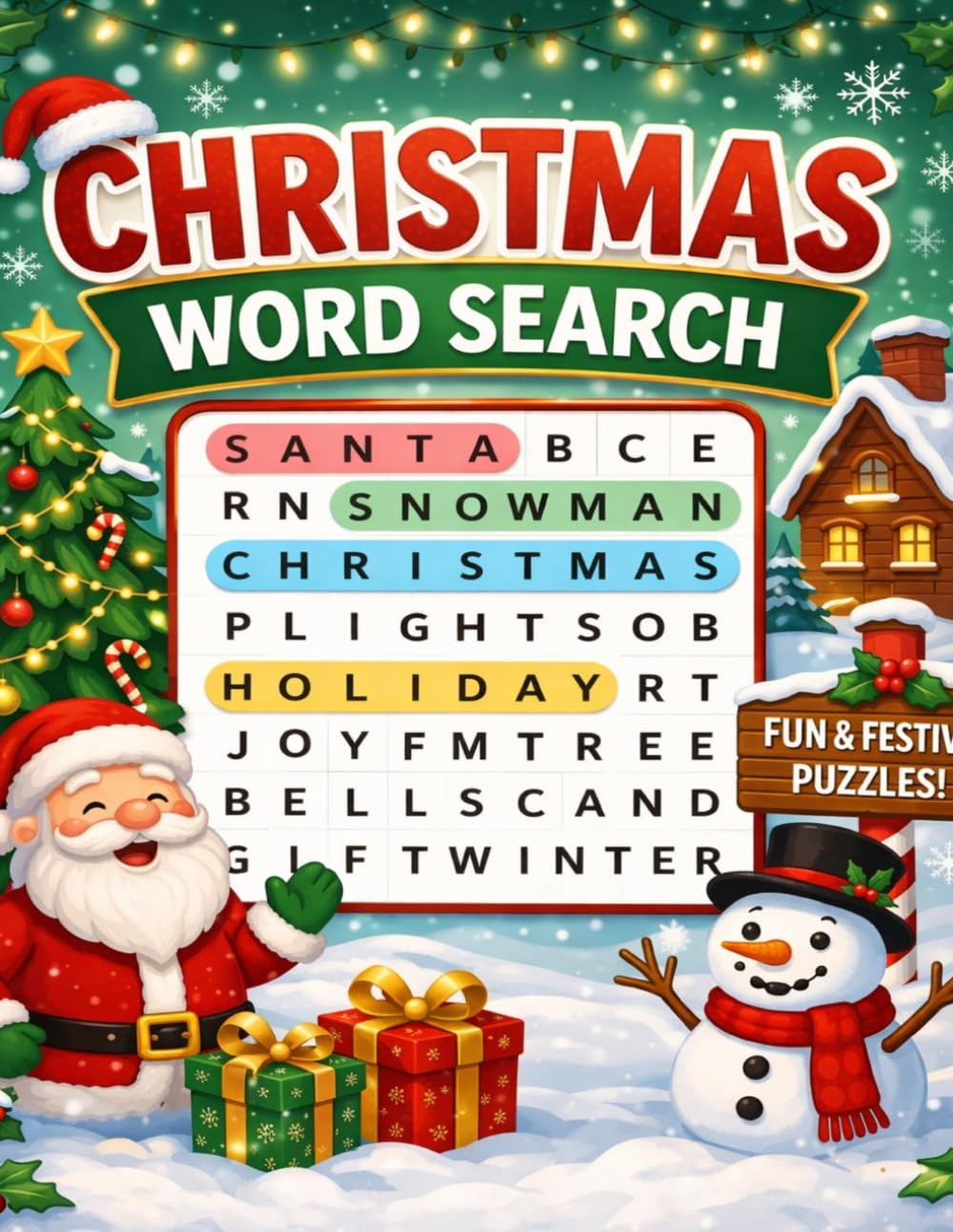 Christmas Word Search: Fun, Festive & Educational Holiday Puzzles to Boost Focus and Vocabulary