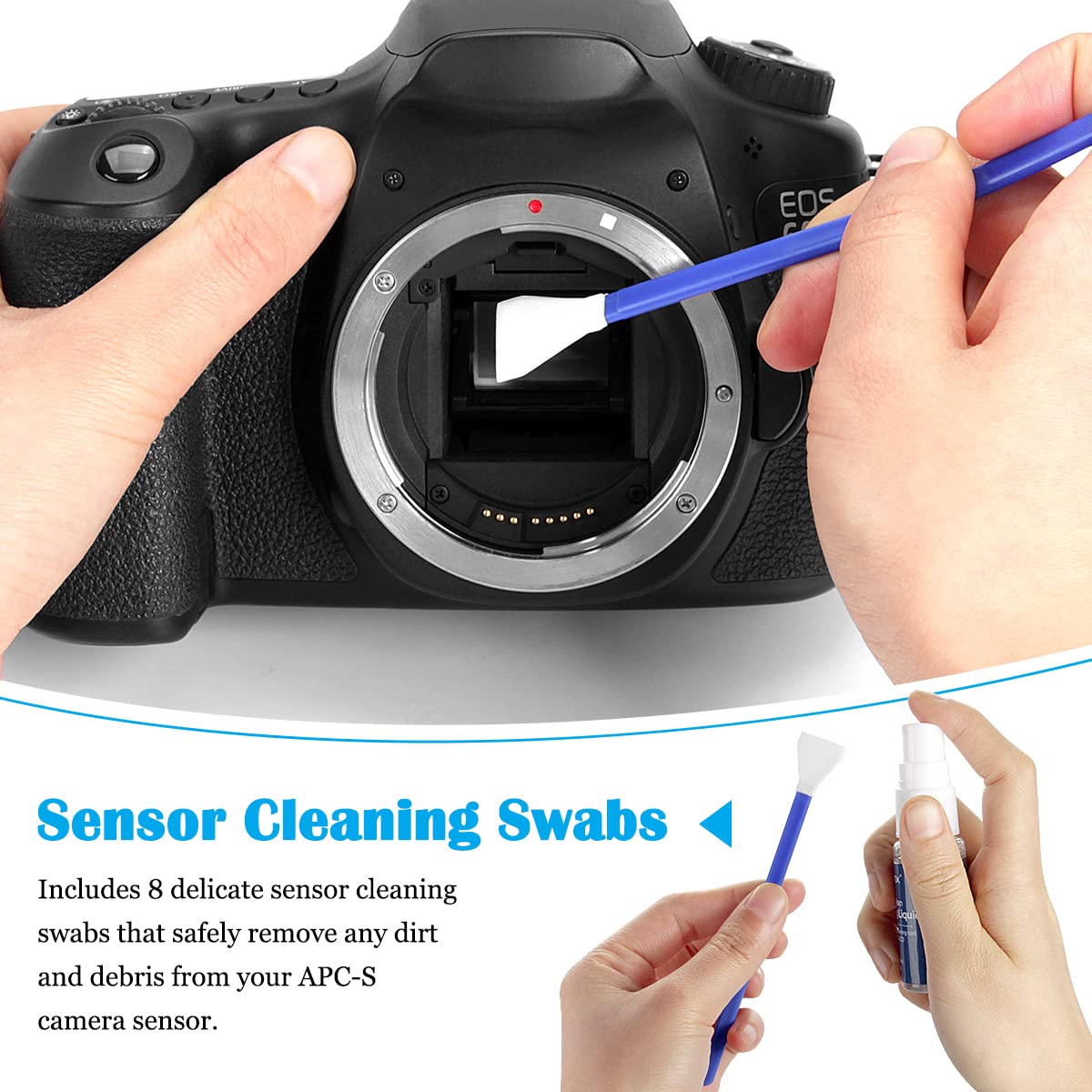 ARVOK 32 Kit Pulizia Fotocamera, Kit Pulizia Lenti per per Obiettivo Fotografico Obiettivi Ottici e Fotocamere Reflex, Accessori per la Pulizia Della Fotocamera per Canon Nikon Sony Pentax