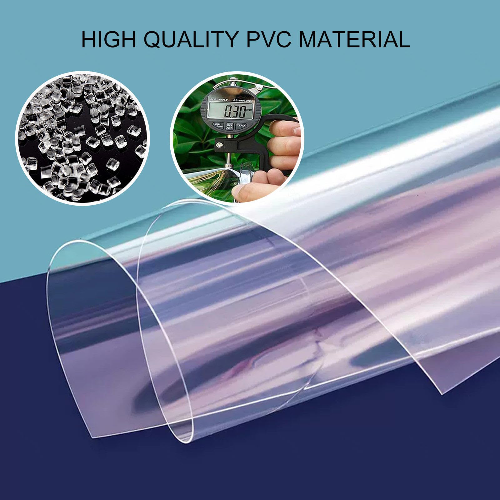 Transparente PVC Plane Seitenteil Mit Reissverschluss Tür,Outdoor Durchsichtige Plane Vorhänge,Pergola Terrasse Veranda Carport Pavillon wasserdichte Abdeckplanen Mit Ösen,L×H-2.3 * 2.5m(7.5 * 8.2ft)