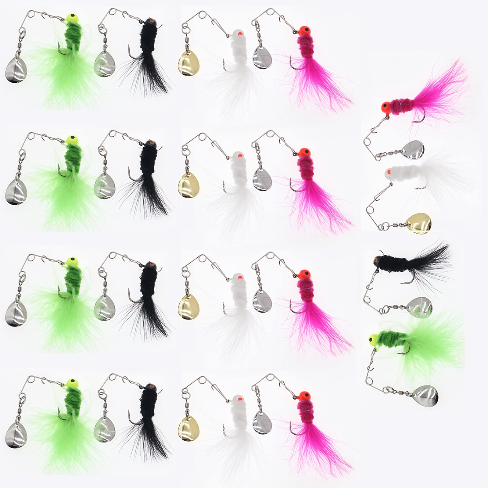 Amazon.co.jp: FishingPepo 20個 フィッシングジグ マラブー 1/8オンス
