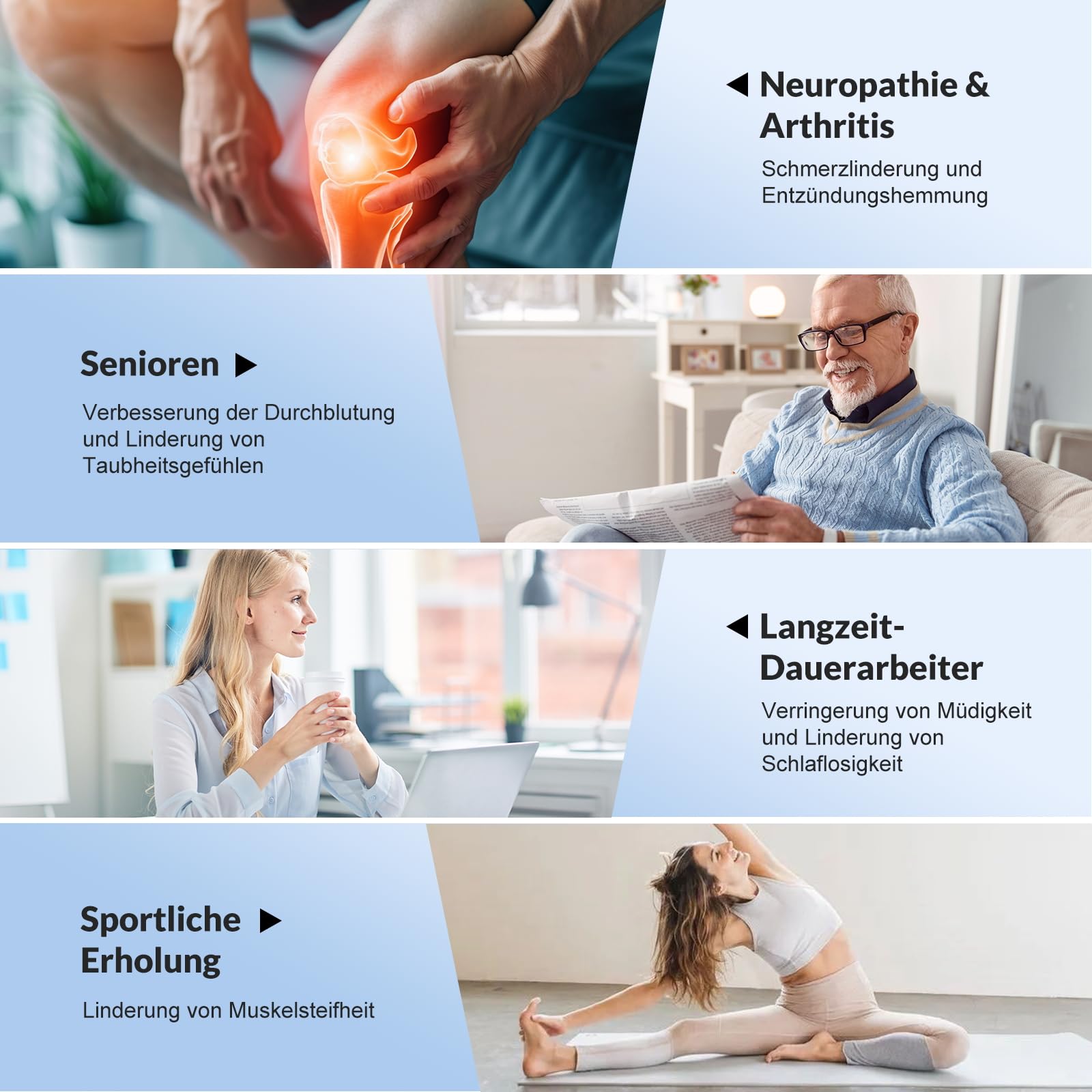 Medic Durchblutungsstimulator für Beine, EMS Fußmassagegerät Elektrisch mit 10 Modi & 20 Intensitätsstufen, Durchblutungs-Stimulator zur Neuropathie, Linderung von Plantarfasziitis & Schmerz (Weiß)