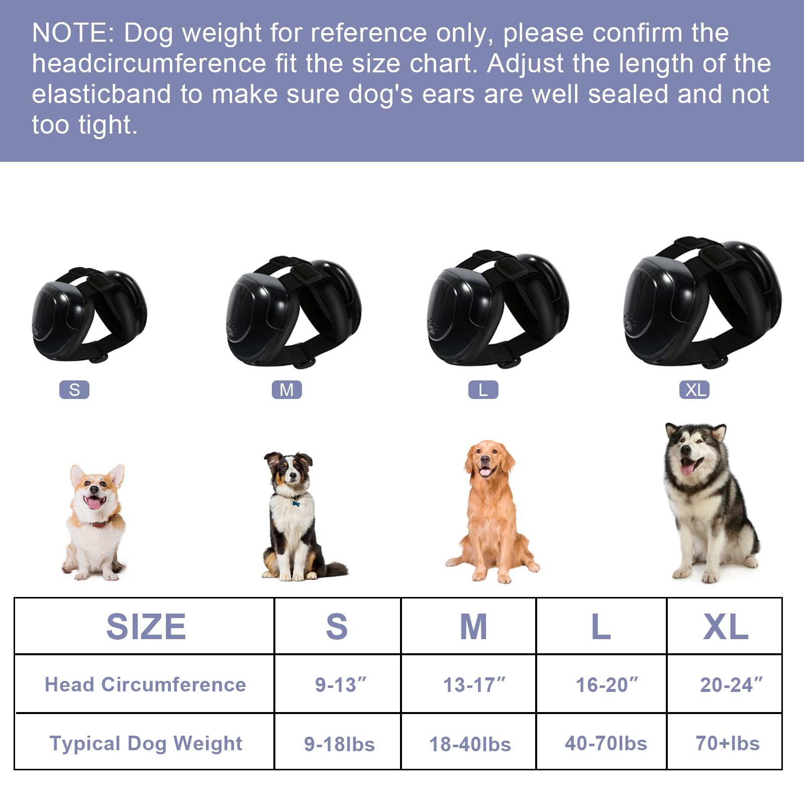 KOPBTBOY Dog Earmuffs, Dog Ear Muff for Hearing Protection Noise Cancelling Headset, Hearing Protection Earphones (White M) - Image 4