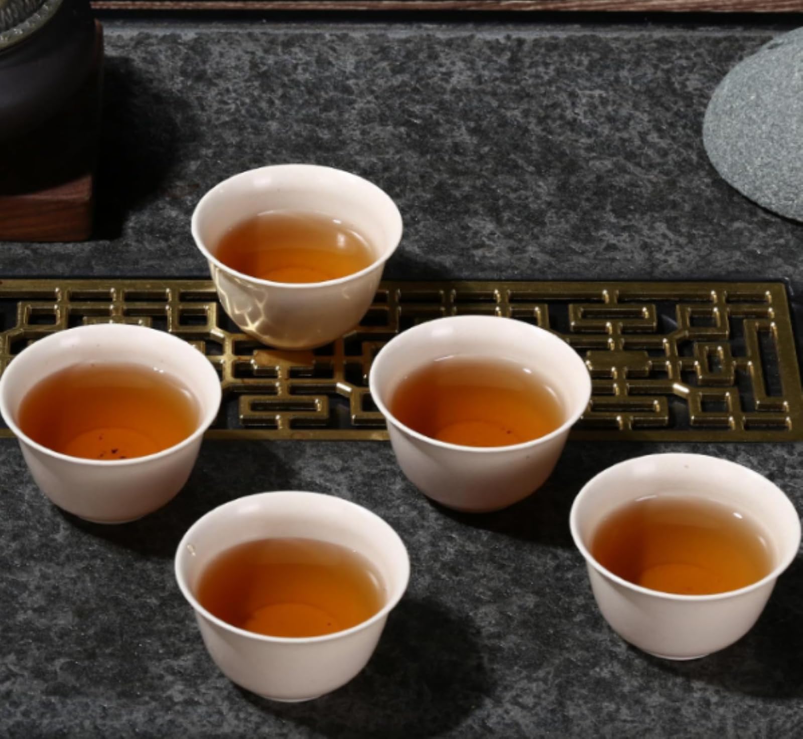 ORI-PANDADisposable Rice Husk Tea Cups, Earth-Friendly Comfy Tea Cup Set, Single Serve High Temperature Resistant, Outdoor Use (48 PCS Cups)