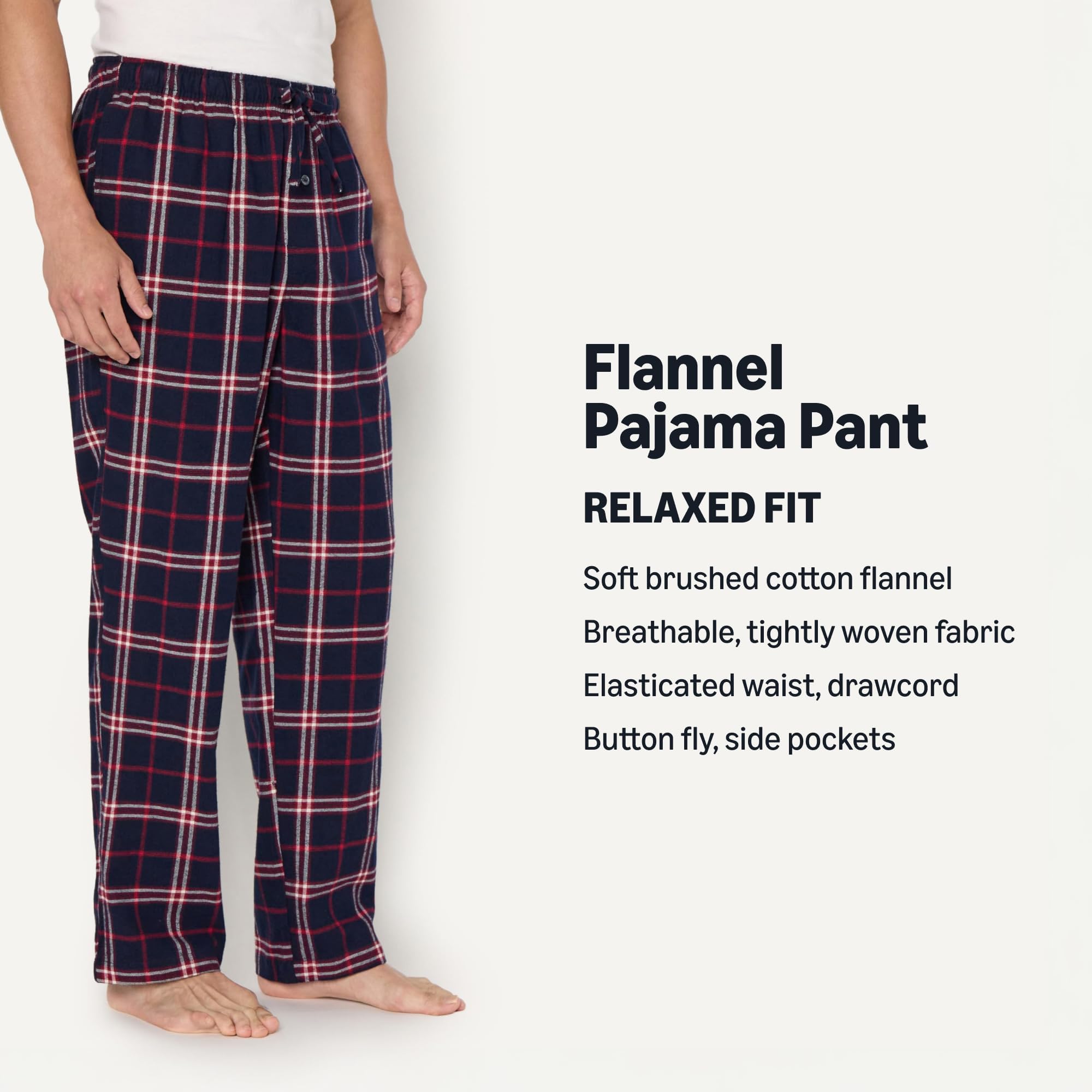 Amazon Essentials Herren Atmungsaktive Flanell-Pyjamahose (Erhältlich In Groß Und Schwer)