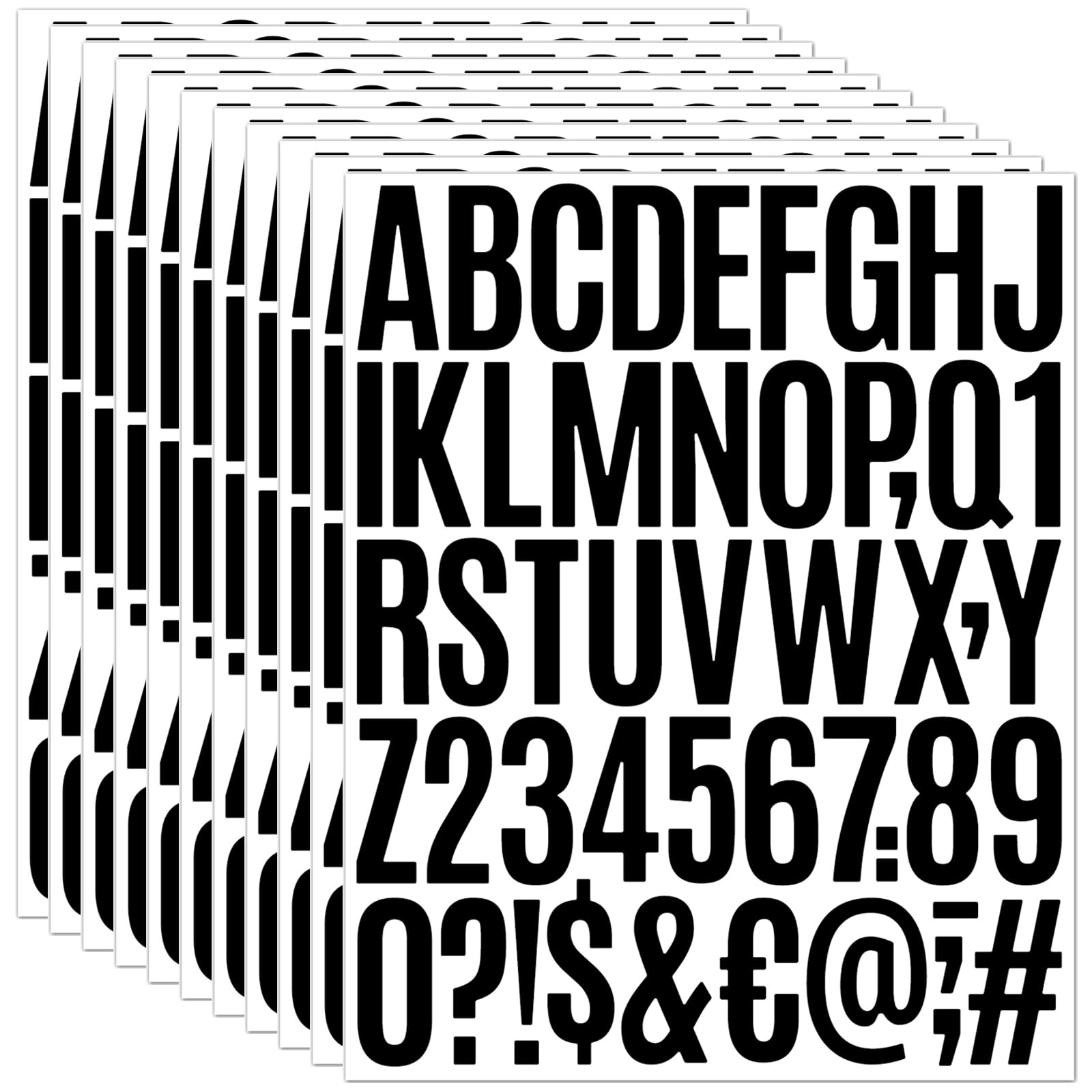Photo 1 of 1000 Pcs 2 Inch Letter Stickers, Alphabet Stickers, Mailbox Numbers, Black