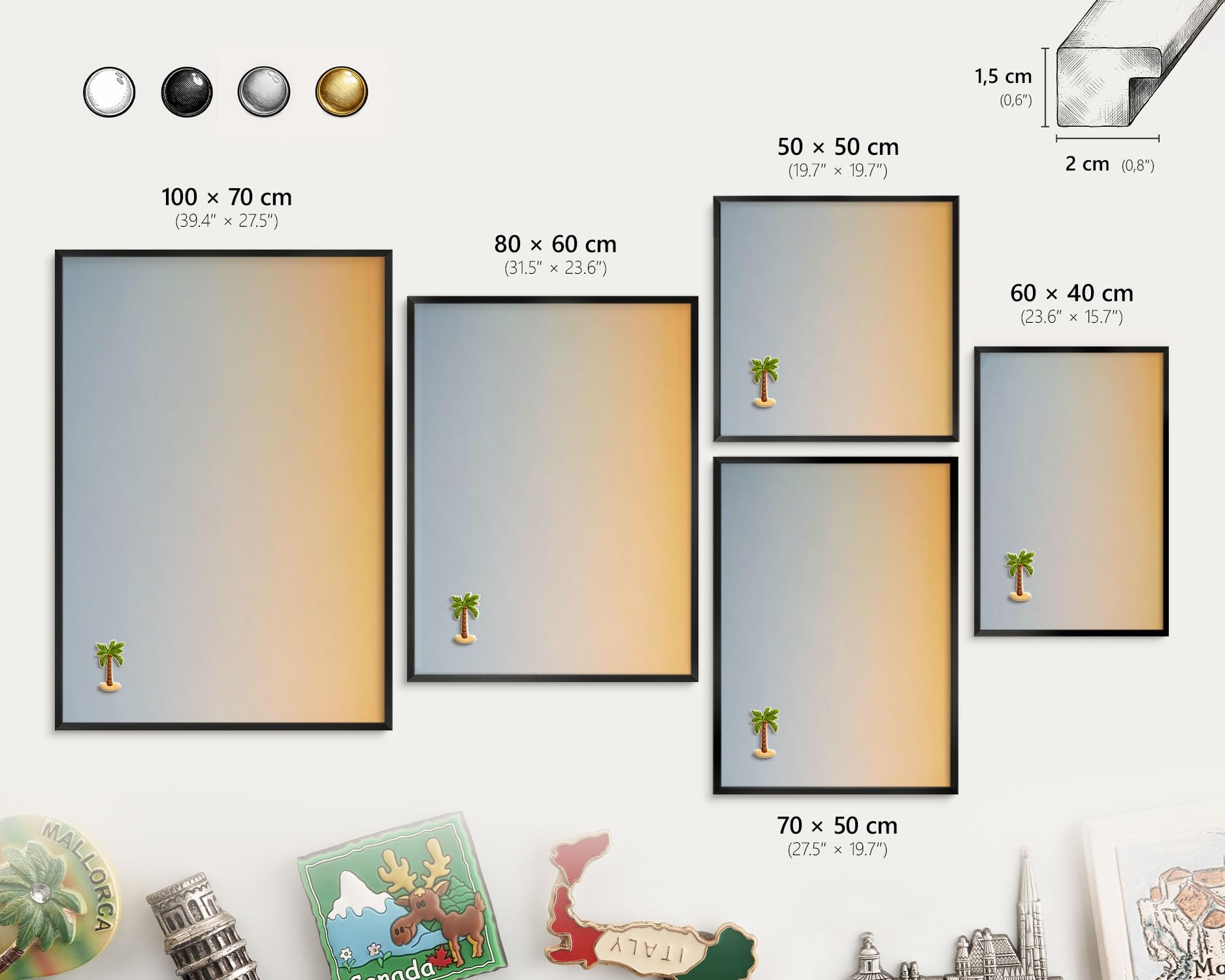 Pizarra de Pared para el Menú del Día 50x50 Sfumatura pastello Marco Negro | Pizarra | Organizador | de Pared | Tablón | Anuncios | Decorativo | Recordatorio | Notas | Planificador | Semanal | Menú