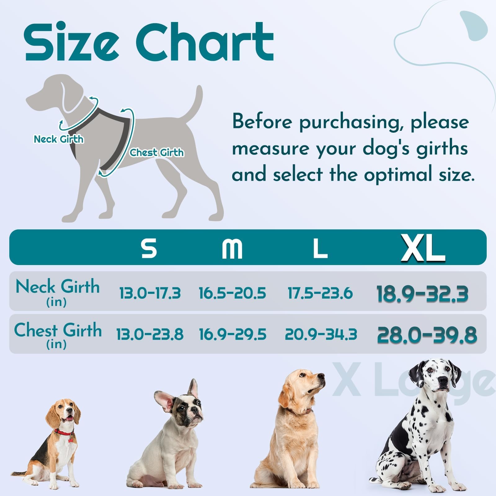 Eagloo Harnais pour chiens de grande taille, harnais réglable anti-traction pour chien avec 3 boucles, harnais rembourré doux, facile à promener avec poignée, gilet réfléchissant anti-étranglement