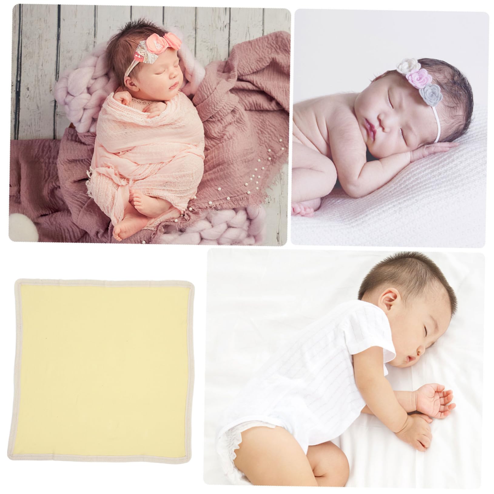 HANABASS 2 Piezas de Algodón para Bebés Recién Nacidos Doble y Transpirable Toalla de Baño Infantil para Envolver y Acurrucar Color para Dormir y Abrazar
