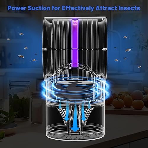 Miniatura 2 de Trampas para moscas de interior, trampa para moscas de la fruta para interiores, trampa para mosquitos, trampa para insectos con succión,