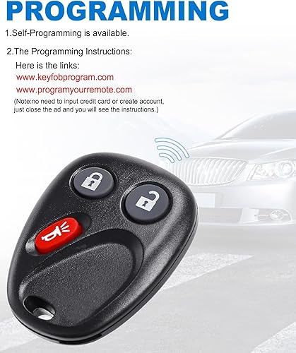 Miniatura 5 de CAUORMOTE Llavero remoto de entrada sin llave para Chevy Avalanche Suburban Tahoe Traverse 2007-2014, GMC Acadia Yukon Denali 2007-2014, Cadillac