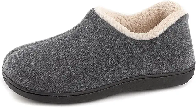Chaussons femme hiver chauds en mousse mémoire avec doublure laine-coton antidérapants