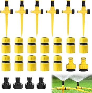 Pack of 6 Lawn Sprinklers 360  Rotating Garden Sprinkler Garden Sprinkler with Hose Coupling 1/2 and Y Multifunctional Garden Sprinkler Garden Sprinkler for Irrigation Systems for Lawn Vegetables