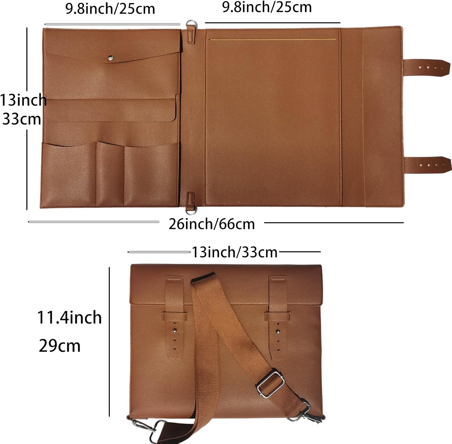 Leather Sketch Book Cover, Leather Sketchbook Holder for 9"x12", Travel Sketch Board Pad Pencil Holder, Drawing SketchBook Cover Pencil Case, Painter Artist Sketch Pad Holder (Large)