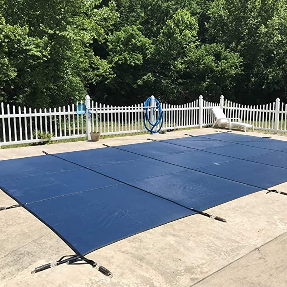 Cobertor Solar para Piscinas Cubierta de seguridad extra larga para piscina de invierno, para seguridad y protección de niños y prevención de escombros, con herramientas de instalación Cubierta de pi