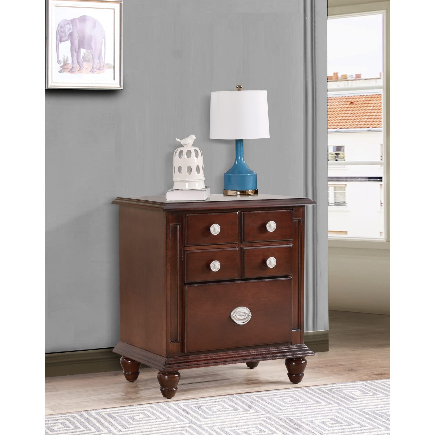 Glory Furniture Summit G5950-N Night Stand, Cappuccino