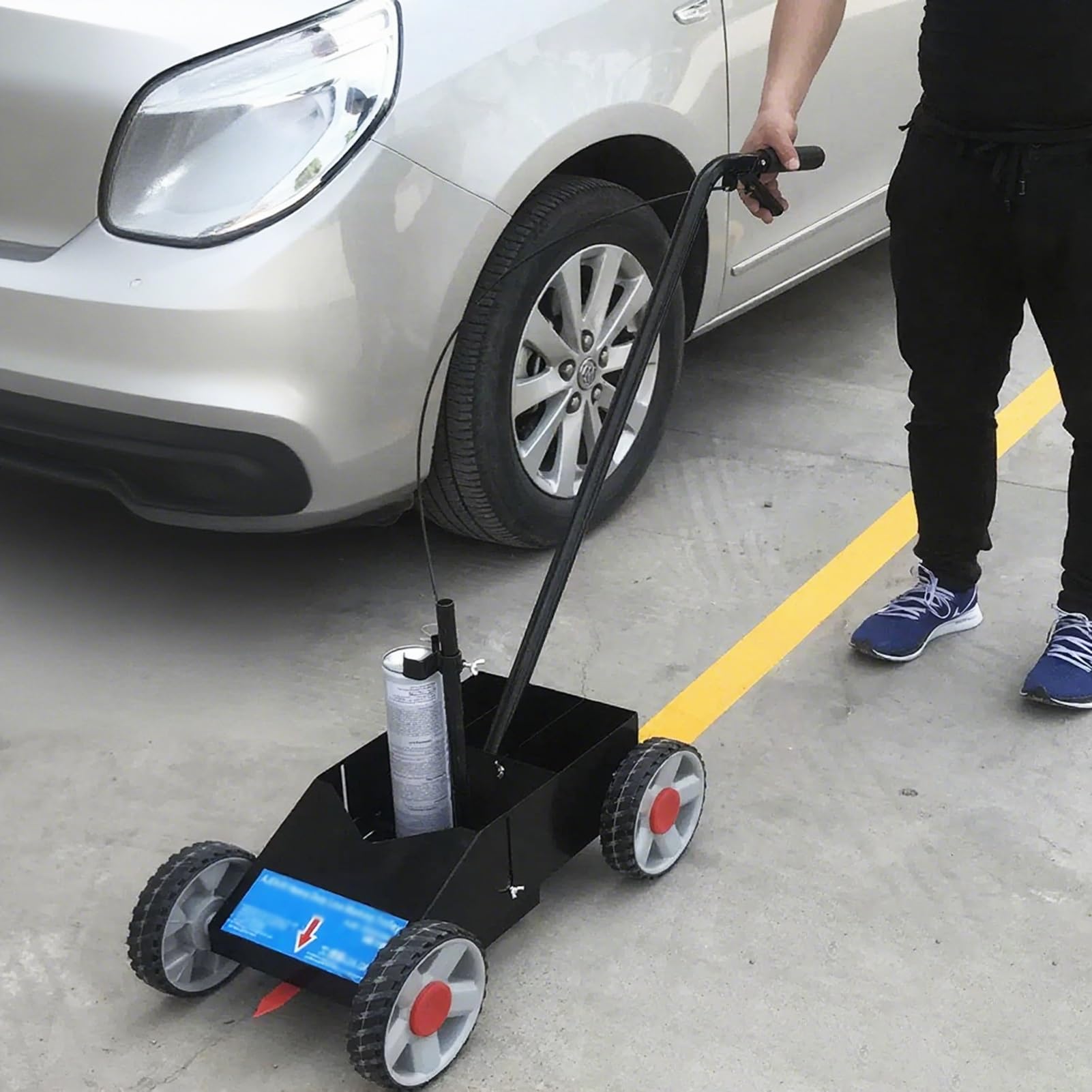 GTHTUHFD Line Marker Machine, Line Marking Machine For Parking Lots Concrete Asphalt Grass Surfaces