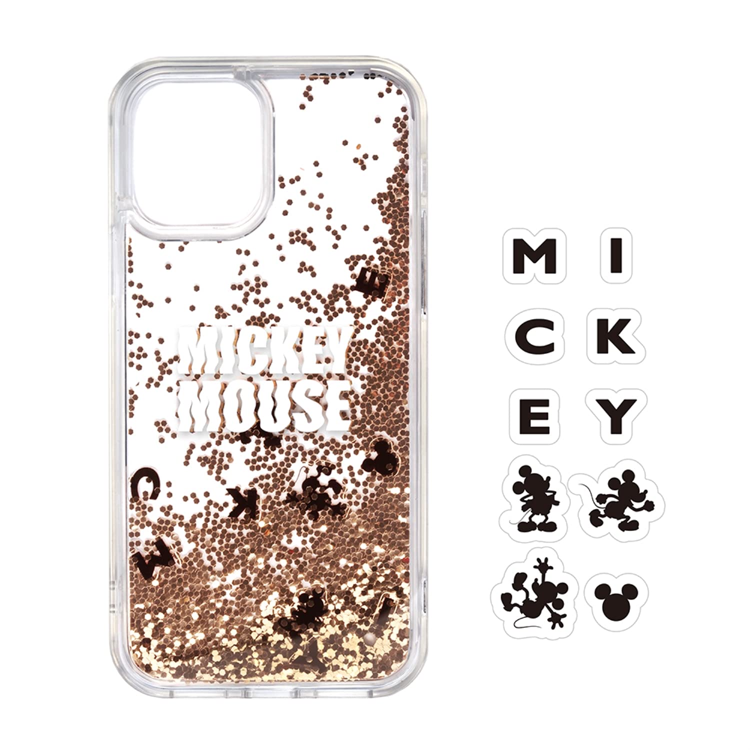 Premium Style iPhone 12 mini用 グリッターケース [ミッキーマウス] PG-DLQ20F01MKY