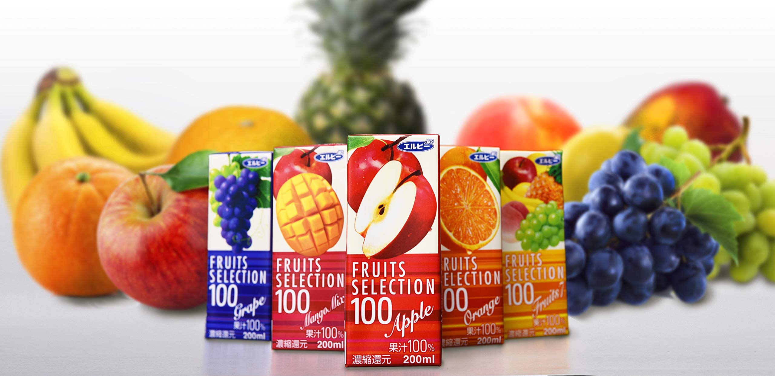 Amazon.co.jp: エルビー フルーツセレクション アップル100% 200ml×24