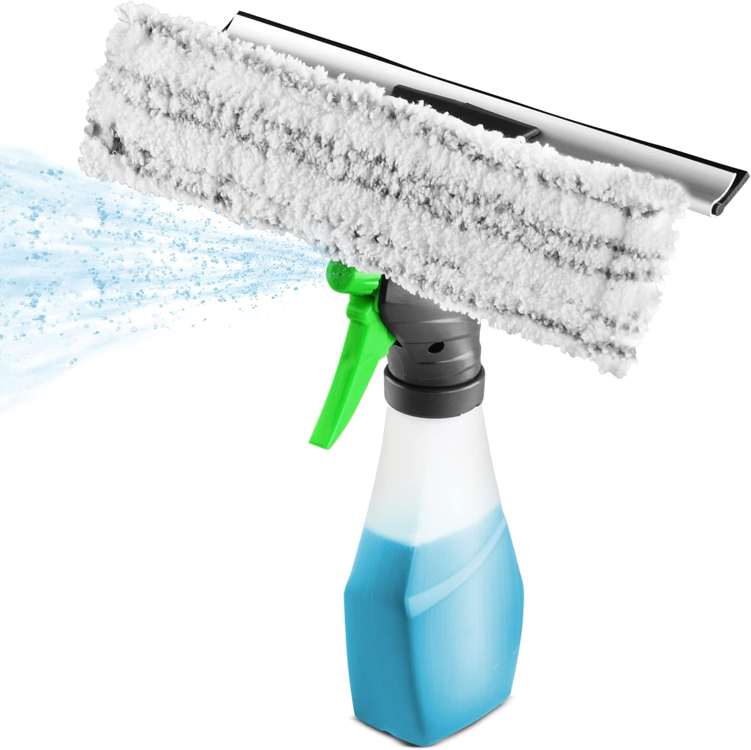 ZENQA Window Tile & Glass Cleaner 3 in 1 Squeegee Wiper Scraper Spray
