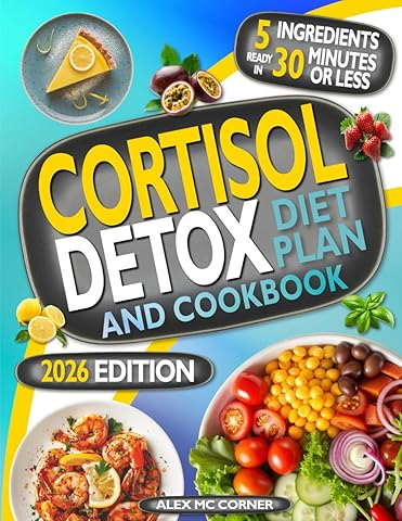Cortisol Detox Diet Plan and Cookbook: Free your Body from Stress Hormones and Lose Weight in 28 Days with Easy, Delicious 5-Ingredient, 30-minute Recipes, and Simple Lifestyle Shifts