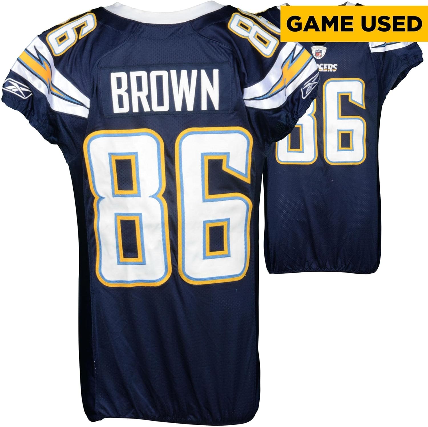 Vincent Brown San Diego Chargers GameUsed Blue 86 Jersey From The