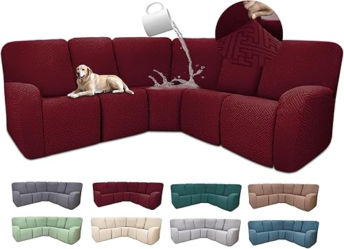 Miniatura 127 de Fundas 100% impermeables para sofá reclinable seccional, fundas para sofá reclinable en forma de L, funda para sofá seccional de esquina en forma de