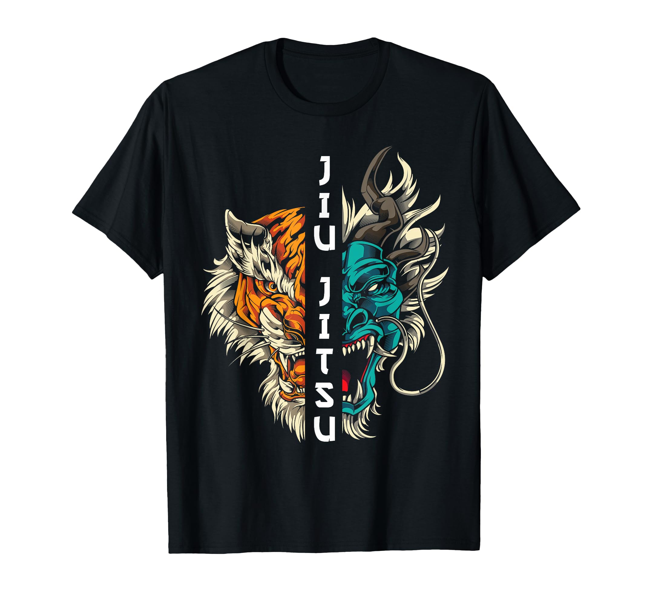 Jiu Jitsu and Grappling T-Shirt - Unisex-Adults - Black - Short Sleeve - Small - Classic Fit