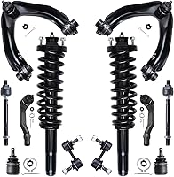 Vista 196 de Detroit Axle - Kit de puntales delanteros para Ford 2000-2004 Focus 2 puntales con muelle helicoidal 2 brazos de control inferiores con rótulas 2001