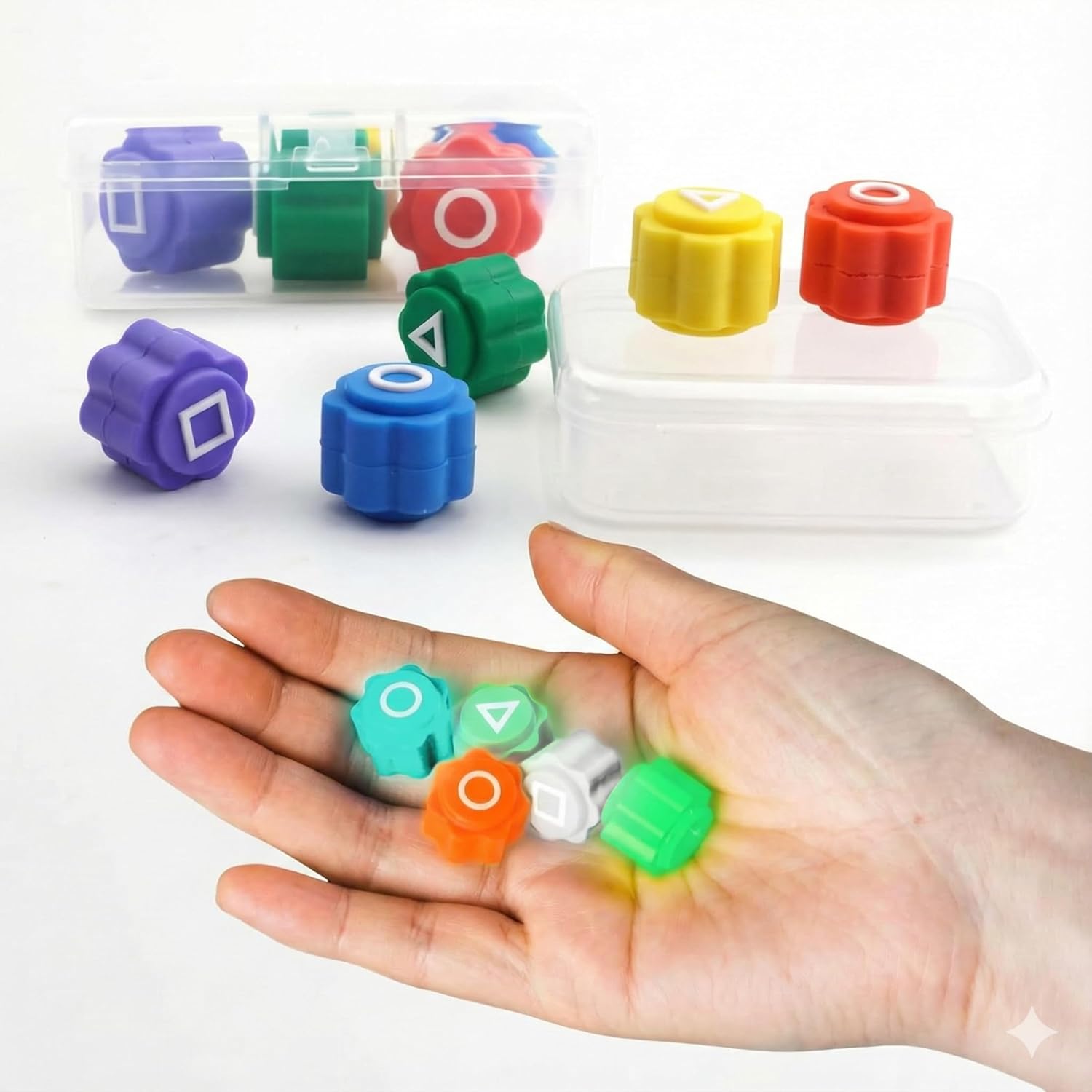 Glow-in-The-Dark Dice Game Set – 4-in-1 Light-Up Party Dice for Kids & Adults – Includes Korean Gonggi Game, Gift Tin, Family Fun, Team Games Perfect Stocking Stuffer