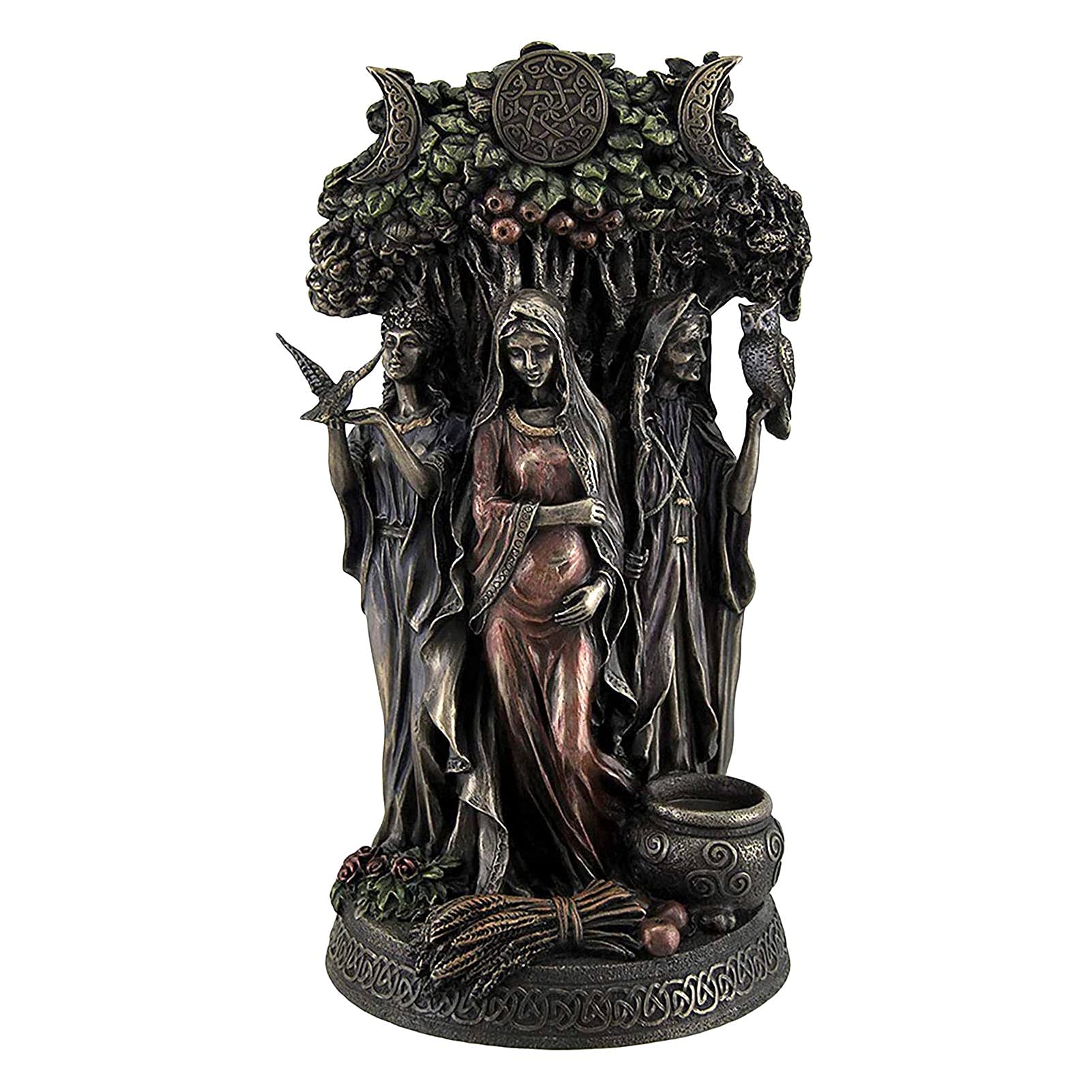 Buy Maiden Mother Crone Statue Figurine Pagan Triple Moon Goddess Altar