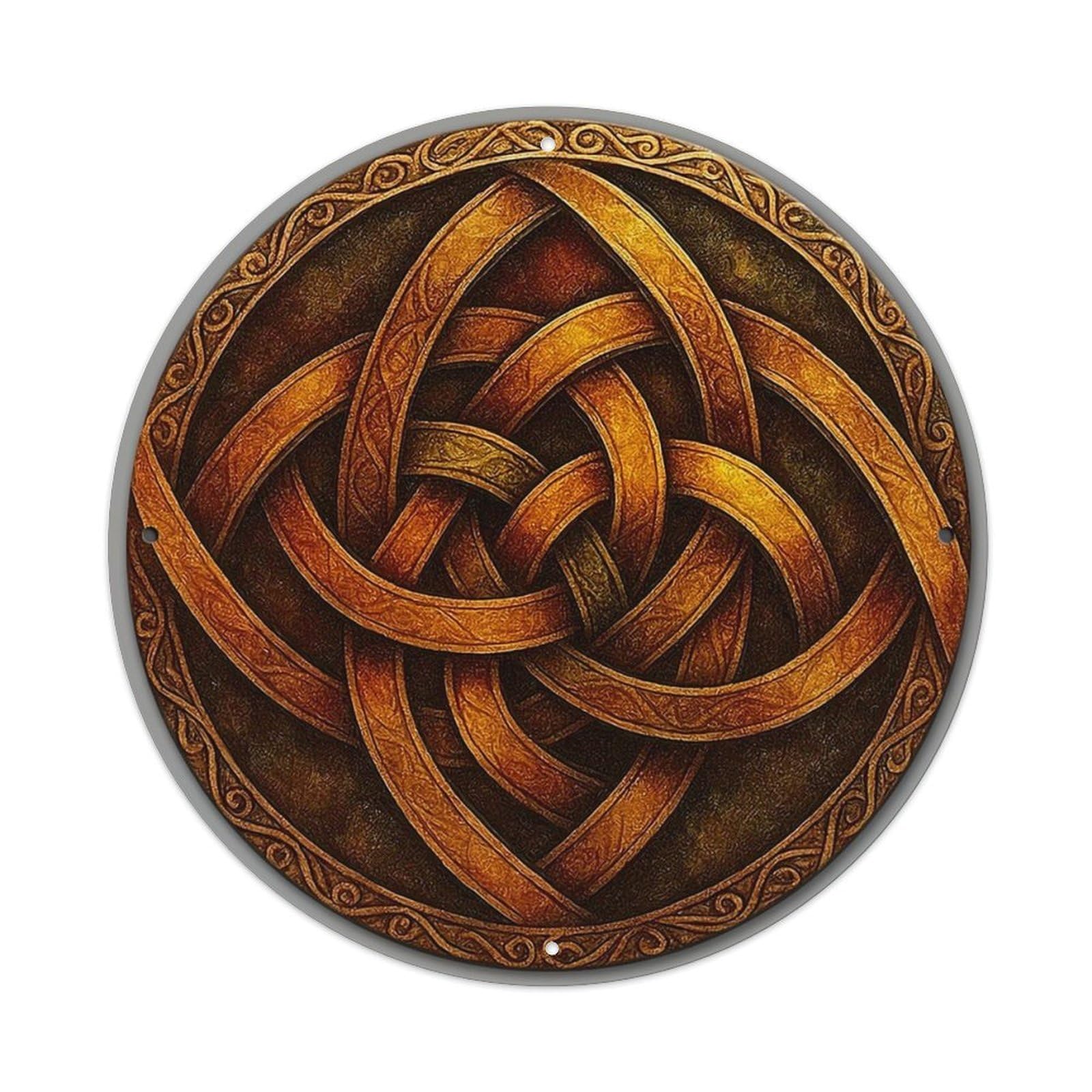 Jdyansheng Vintage Celtic Knot Circular Decorative Pattern Print Tin Sign Metal Poster Metal Signs For Home Man Cave Bar Cafe Kitchen Laundry Room Wall Decorations 8X8 Inches