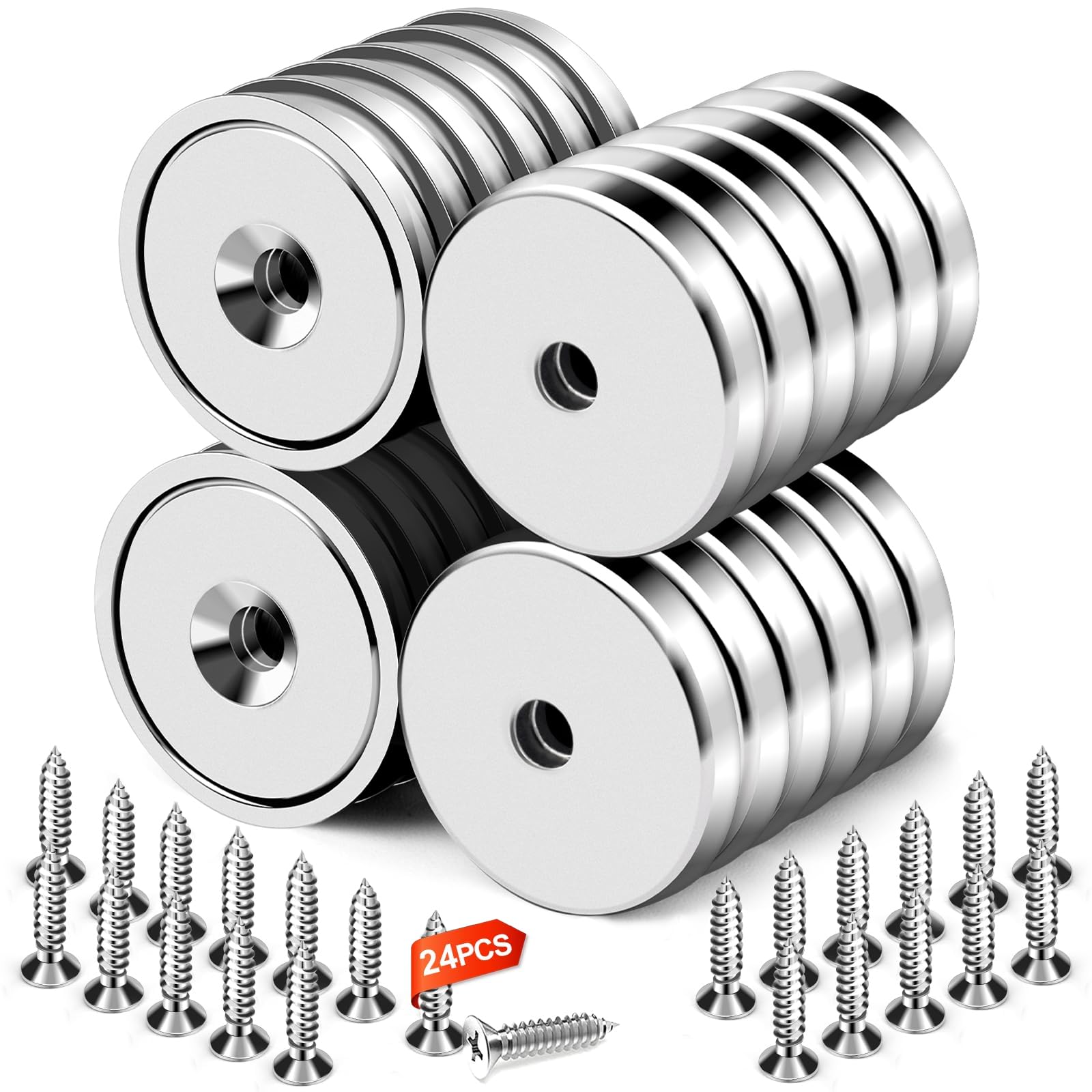 DIYMAG Magnets 60LBS 12 Pack 0.98 Inch with Countersunk Hole — Amazon image 7